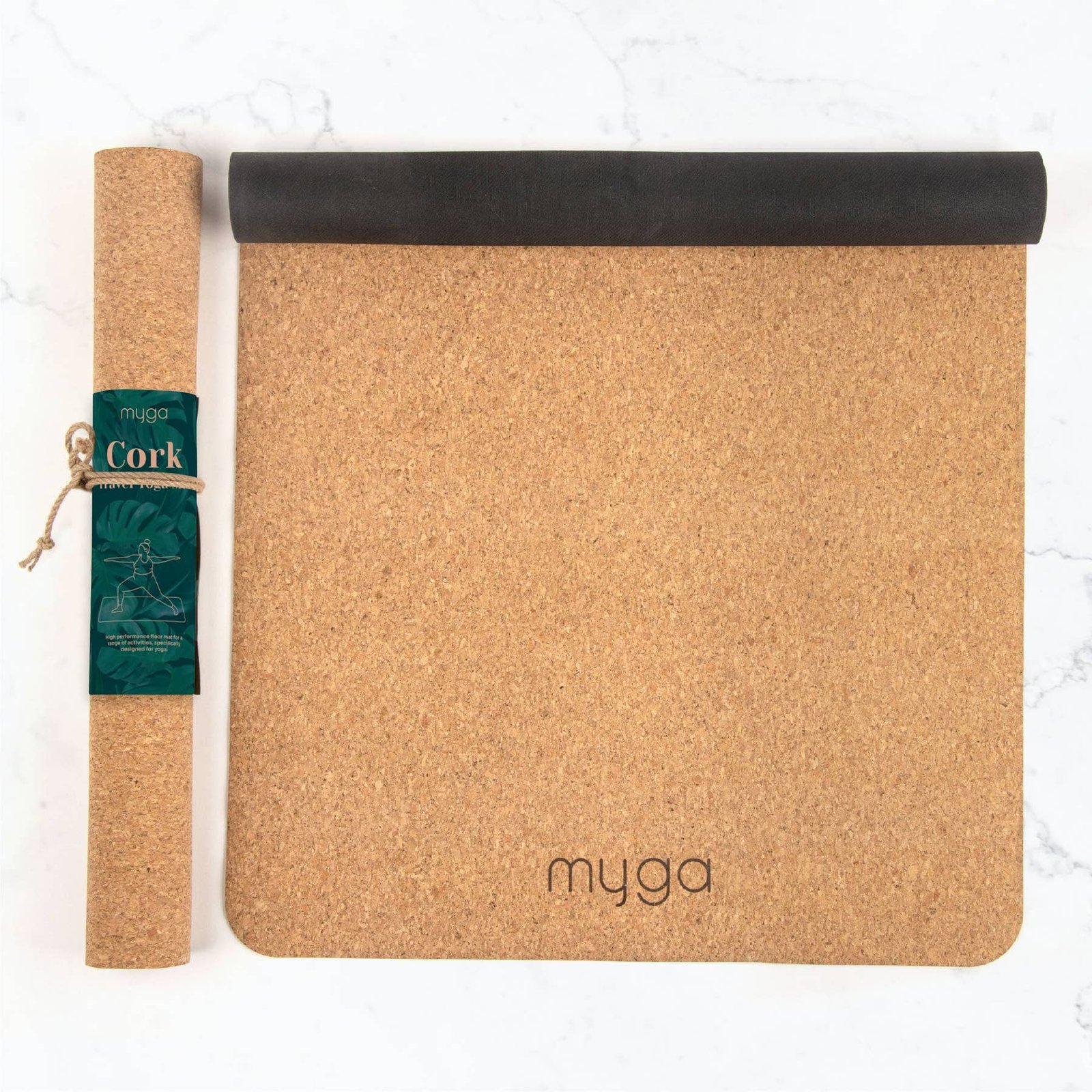 Myga Yogamatte Kork - Extra Dünn