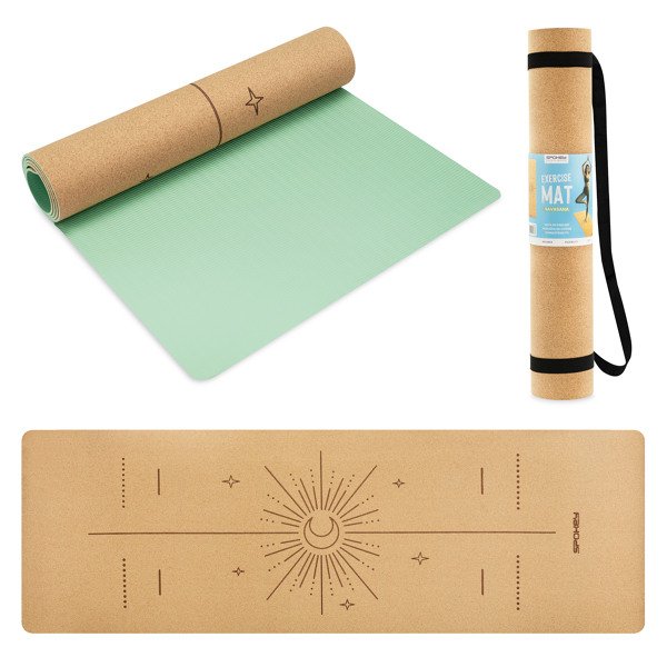 Spokey SAVASANA Kork-Yogamatte Fitness Yoga