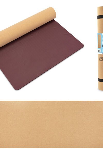 Spokey SAVASANA Kork-Yogamatte Violett Fitness Yoga
