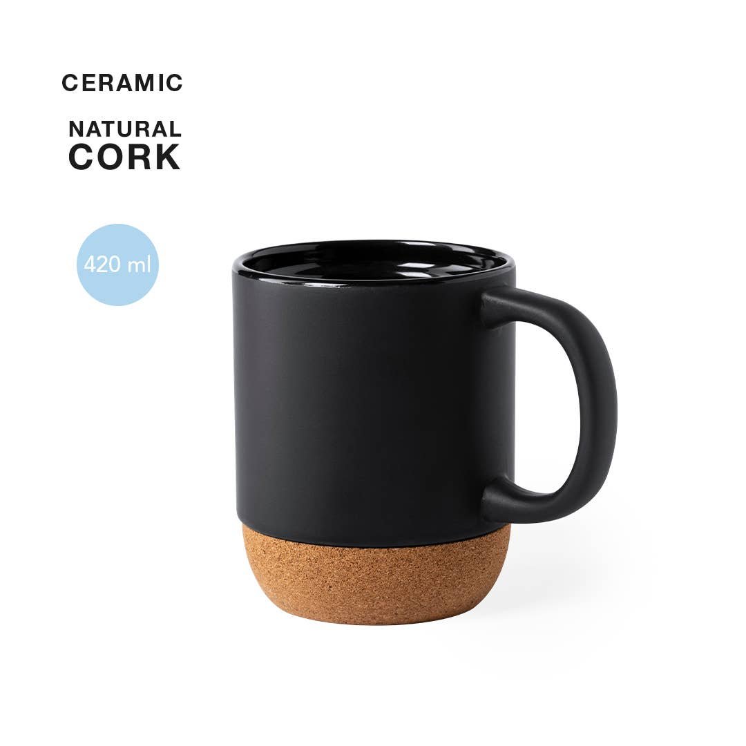 Keramiktasse 420 ml mit Korkboden – Bild 3