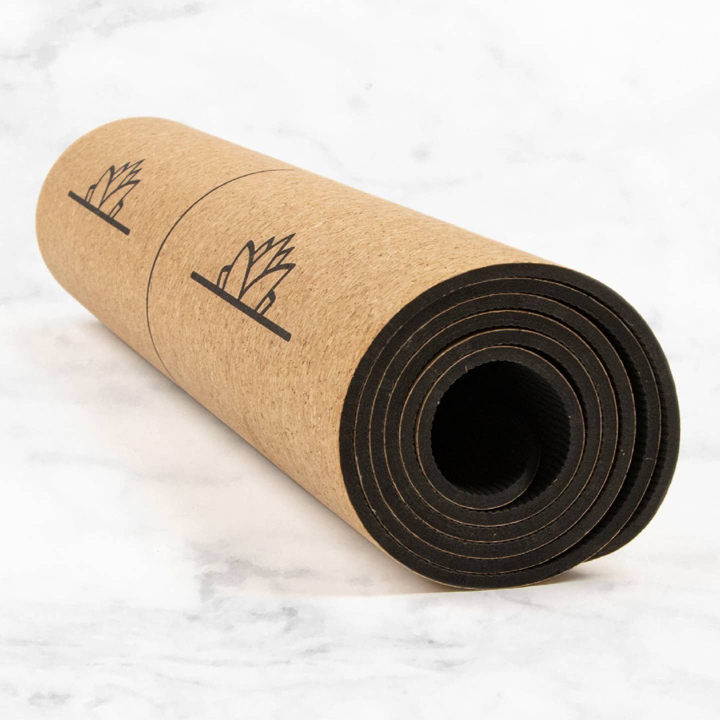 Myga Extra große Kork-Yogamatte Ausrichtungsmatte Fitness Yoga – Bild 3